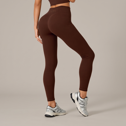 Legging Ribbed Cintura Alta ALYS - Cinza