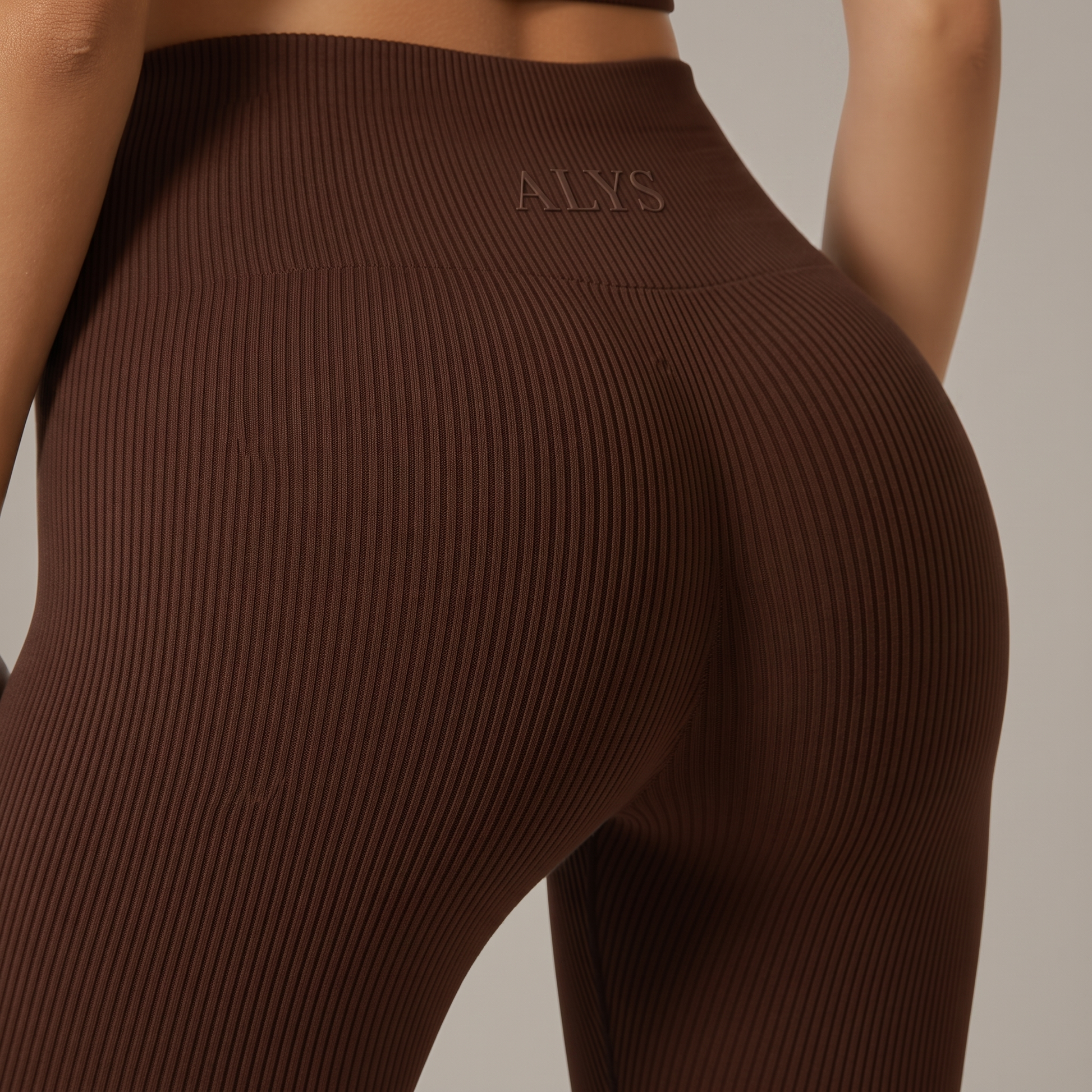 Legging Ribbed Cintura Alta ALYS - detalhe ribbed