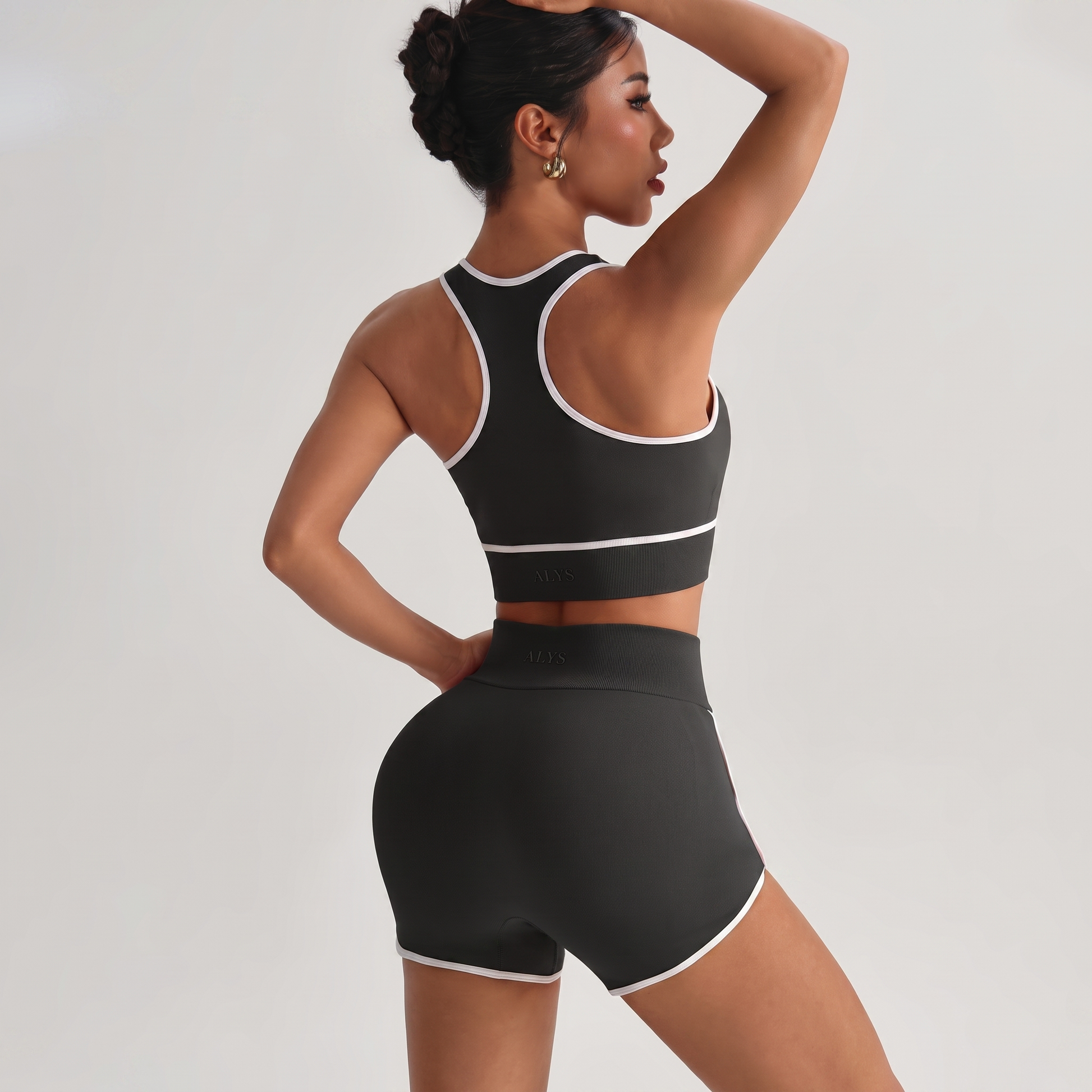 Conjunto Seamless Nadador Preto - costas