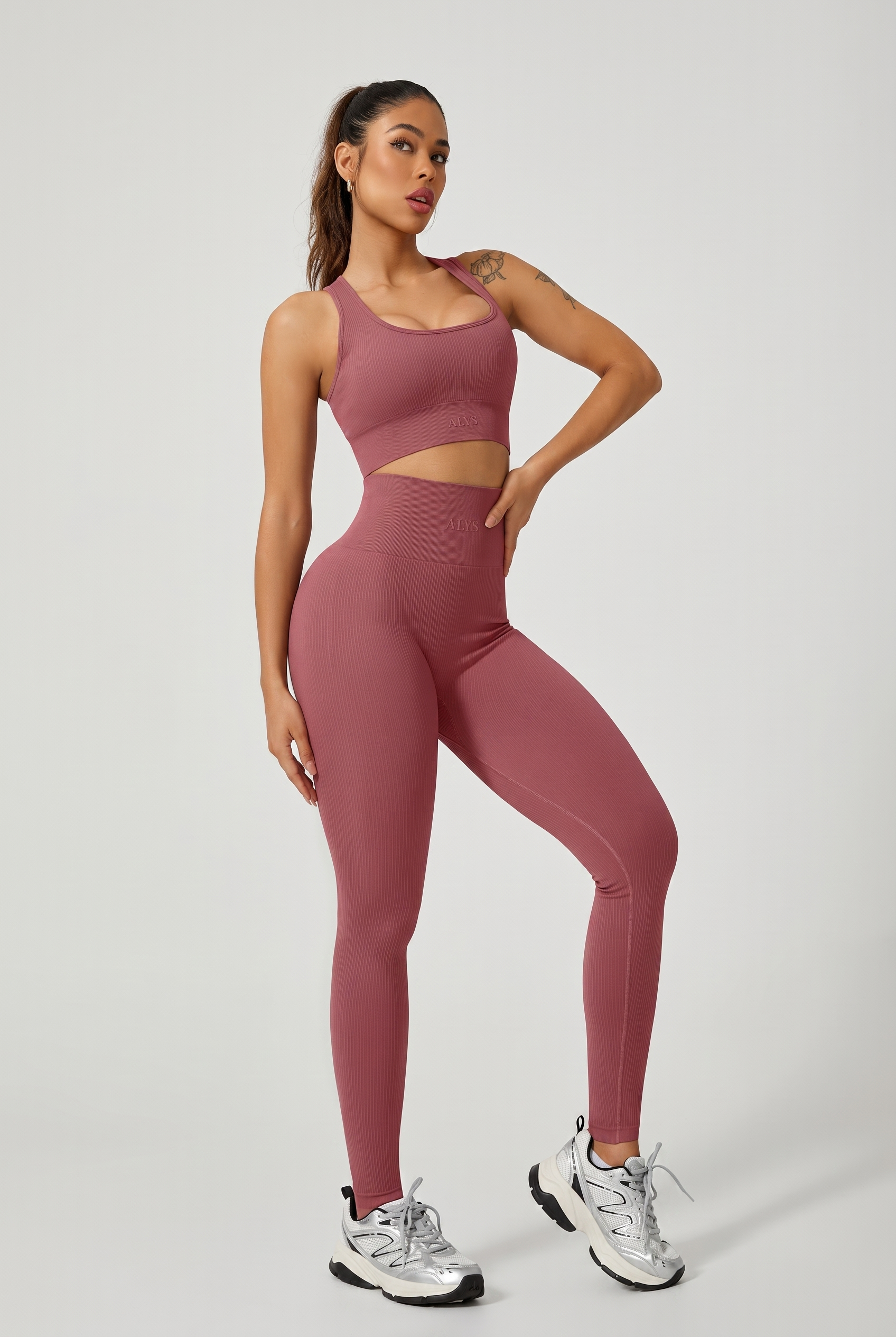 Conjunto Ribbed ALYS - Salmão