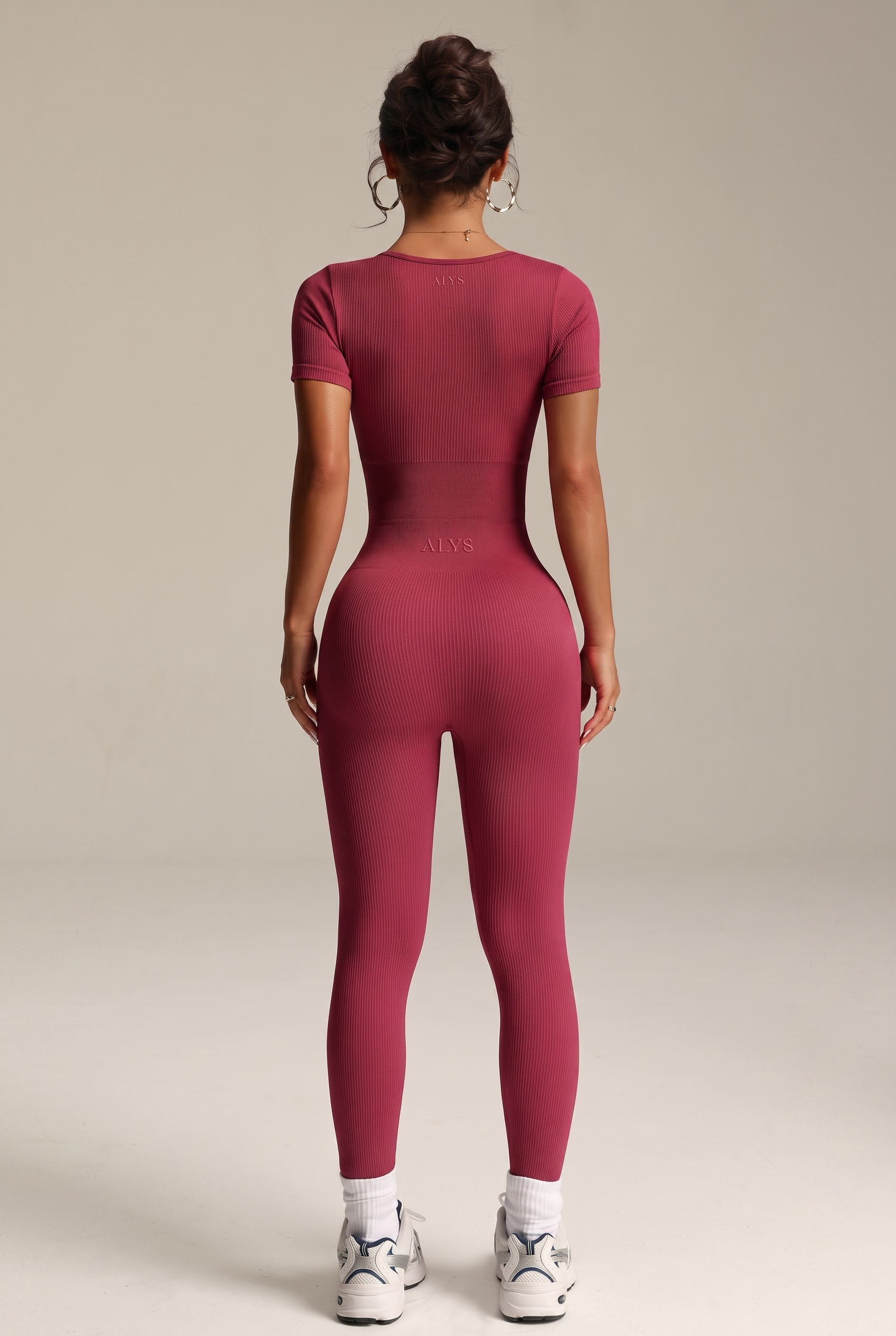 Macacão Ribbed ALYS Rose - costas