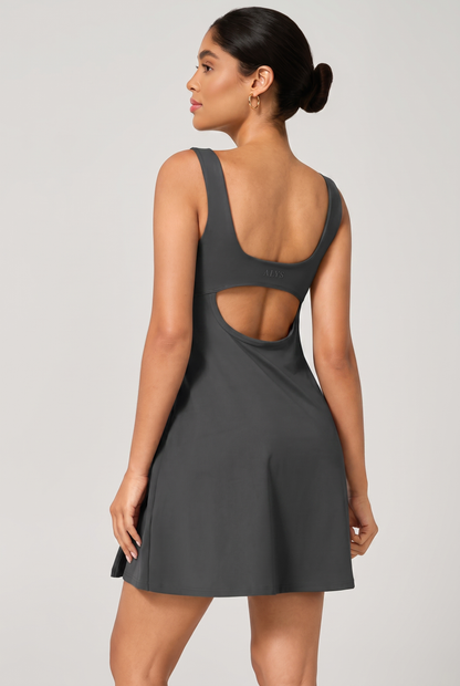 Vestido Signature ALYS na cor Cinza - costas