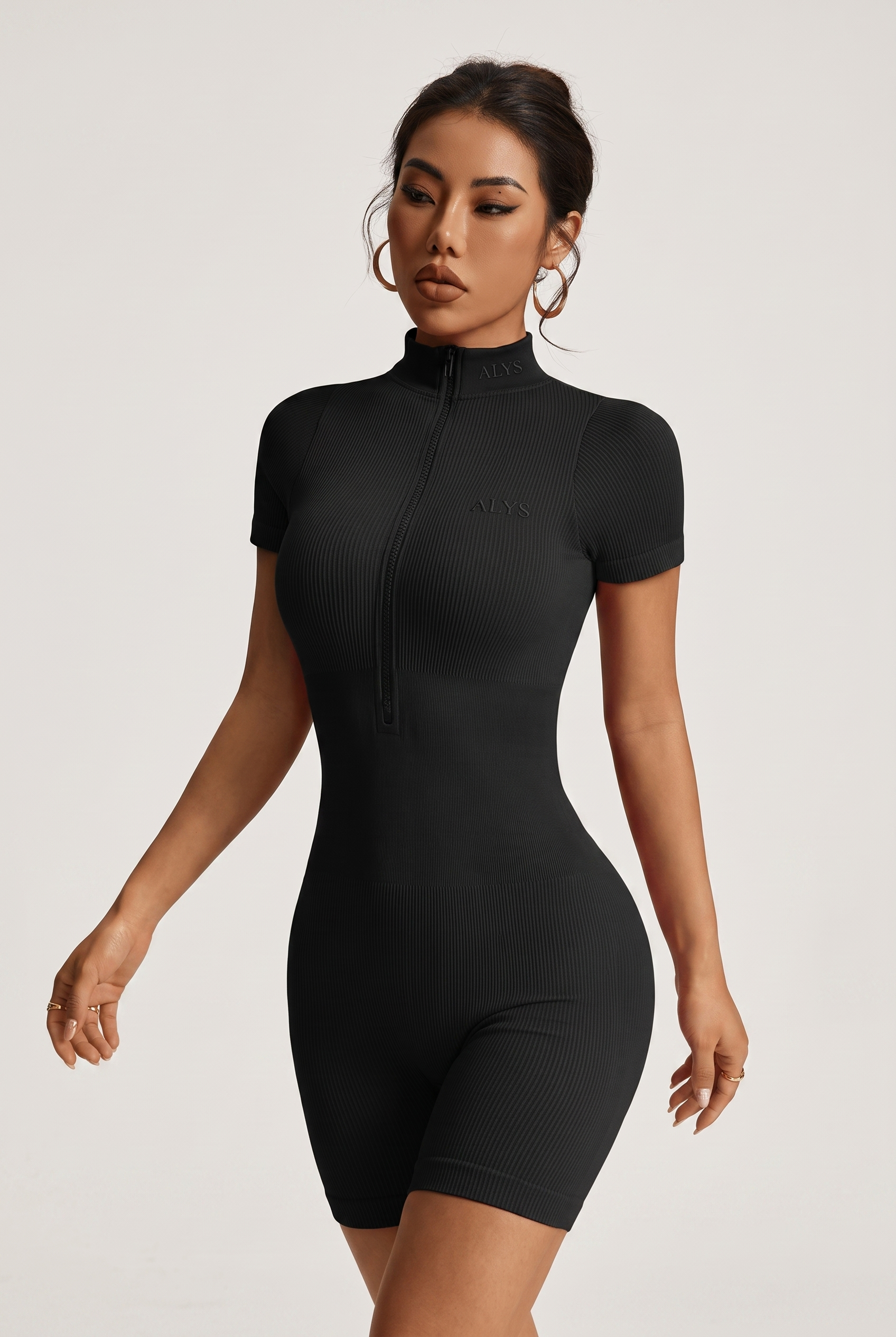 Macaquinho Ribbed ALYS - Preto