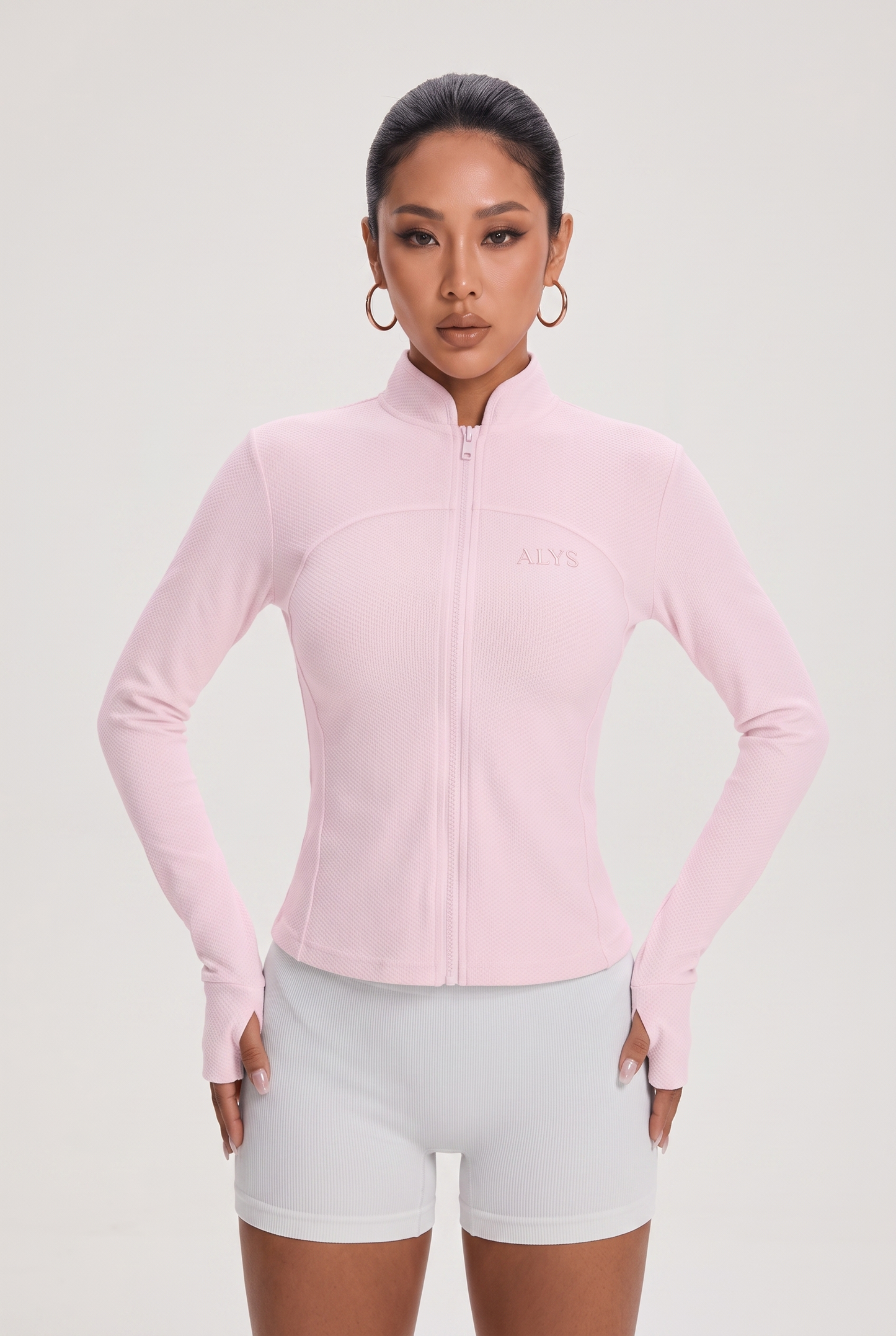 Casaco Signature Gola Alta Rosa Bebê